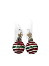 Red & Green Christmas Ornament Earrings