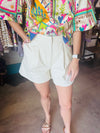Lucy Paris Beige Dania Shorts