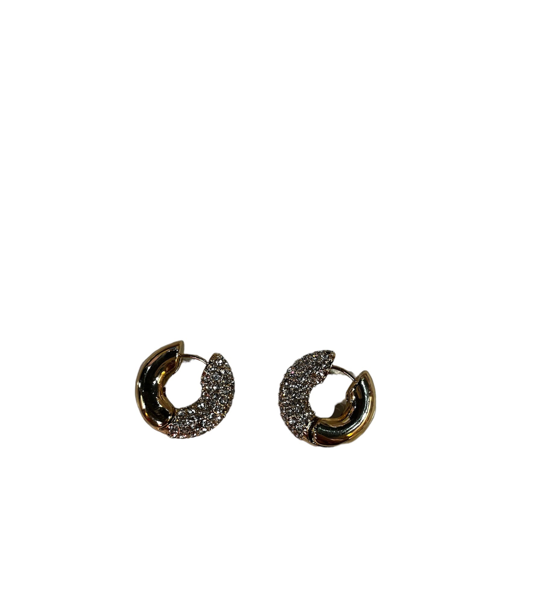 LV Rhinestone Hoops Earrings