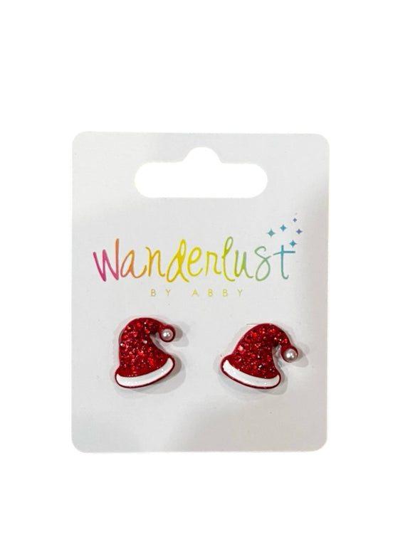 Mini Santa Hat Studs