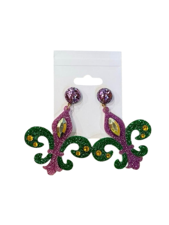 Fleur-de-lis Gem Earrings