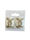 Oval Bedazzle Design Earring