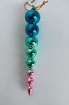 Glitterville Rainbow Reflective Ombre Finial Ornament