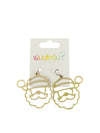 Glitter Santa Cutout Earrings