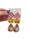 Multicolor Gem Drop Earrings