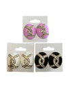 Oval Bedazzle Design Earring