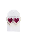 Red & Pink Acrylic Heart Earrings