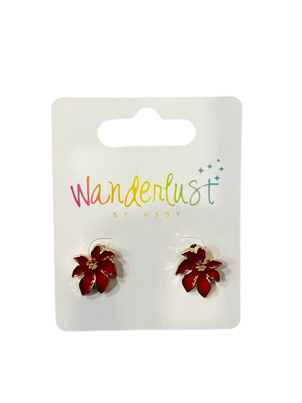 Bailey Poinsetta Stud Earrings