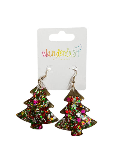 Sparkly Tree Earrings