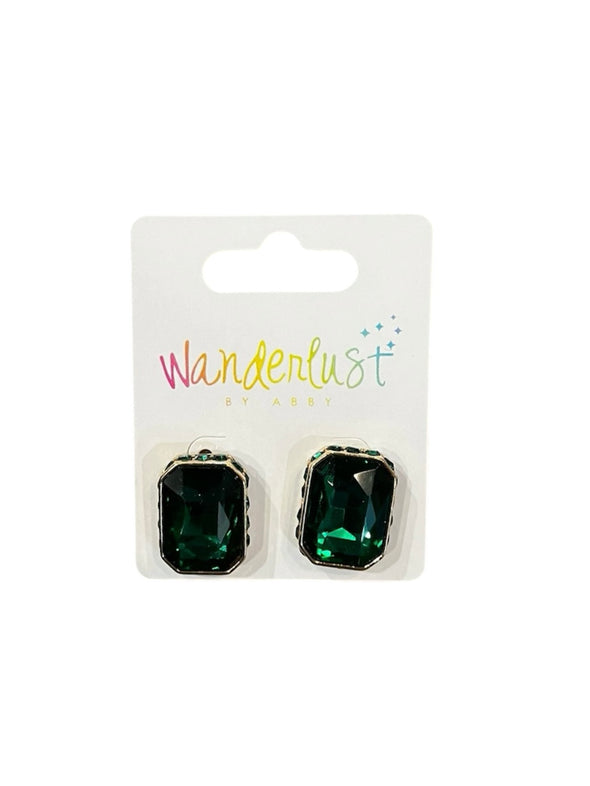 Green Gem Earrings