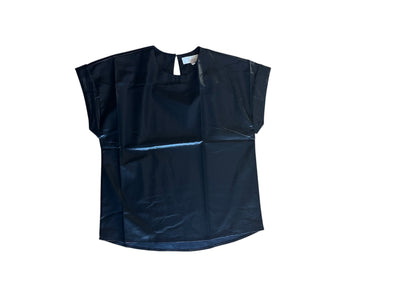 Pinch Black Leather Short Sleeve Top