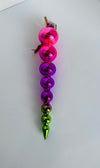 Glitterville Rainbow Reflective Ombre Finial Ornament