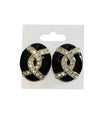 Oval Bedazzle Design Earring