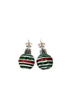 Red & Green Christmas Ornament Earrings