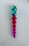 Glitterville Rainbow Reflective Ombre Finial Ornament