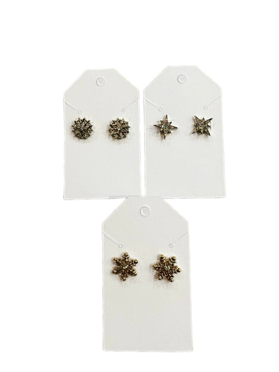 Gold Snowflake Studs