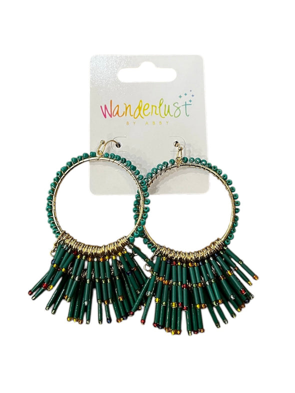 Green Rowan Earrings