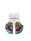 Camel Threads Mardi Gras Wing Earrings