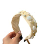 White Seashell Cream Headband