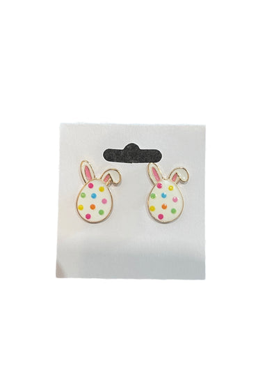 Polka Dot Easter Egg Ears Stud Earring