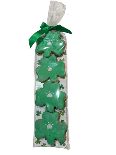 Pawsitively Homemade Shamrock Shaped Dog Treats