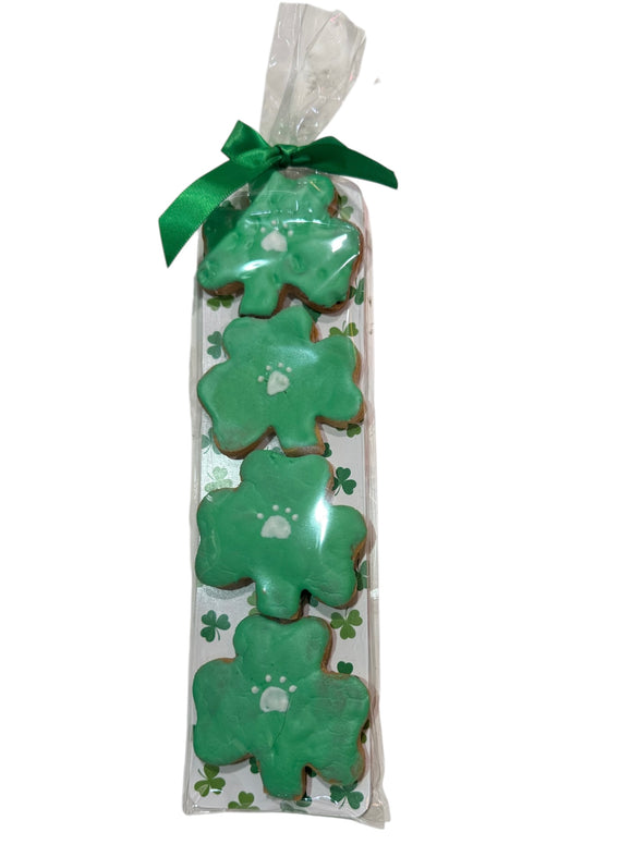 Pawsitively Homemade Shamrock Shaped Dog Treats