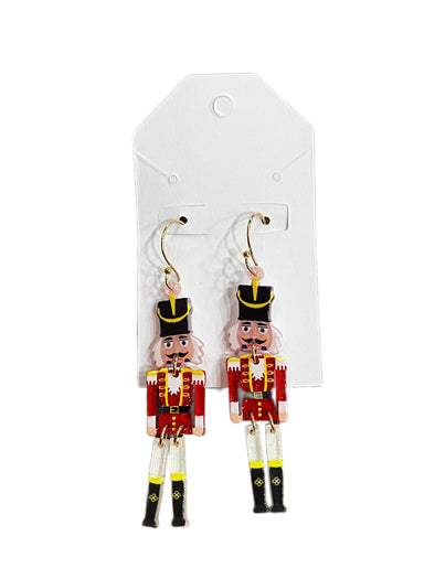 Pink & Red Nutcracker Earrings