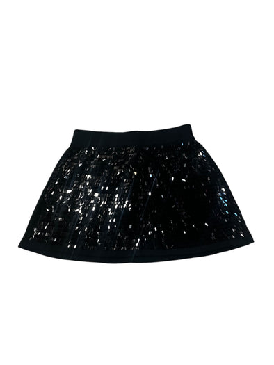 QOS Black Shard Sequin Skirt