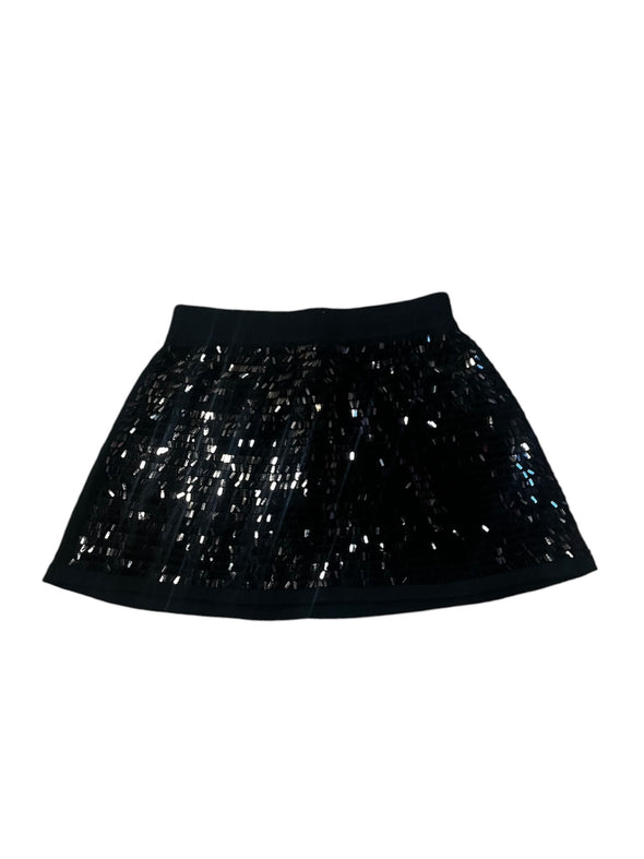 QOS Black Shard Sequin Skirt