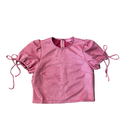 Sincerely Ours Pink Suede Cassandra Top