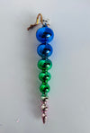 Glitterville Rainbow Reflective Ombre Finial Ornament