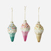 180 Degree Ice Cream Cone Ornament