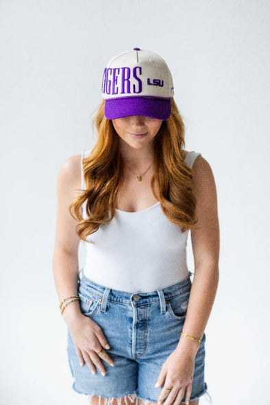 Gameday Social LSU Tigers Stretch Canvas Trucker Hat