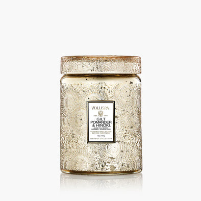 Voluspa Gilt Pomander Hinoki 18oz Large Jar Candle