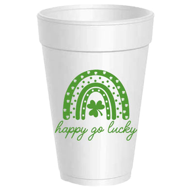 Happy Go Lucky Styrofoam Cups