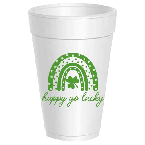 Happy Go Lucky Styrofoam Cups