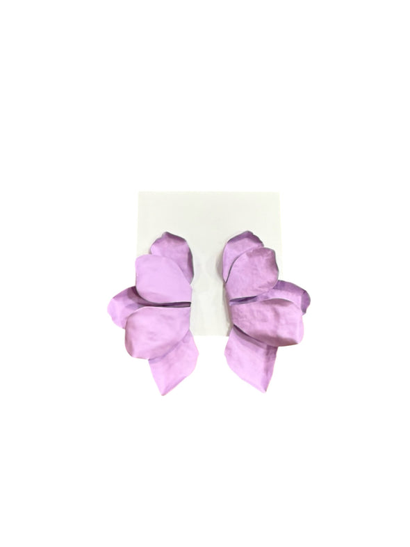 Sherri Light Purple Half Flower Earrings