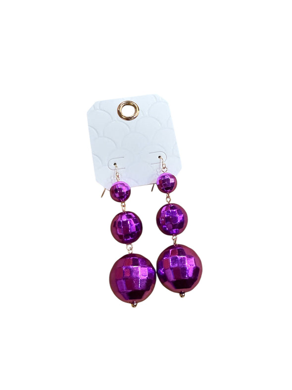 Disco Ball Drop Earrings