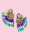 Camel Threads Mardi Gras Wing Earrings