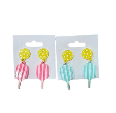 Sparkle Pickleball Paddle Earrings