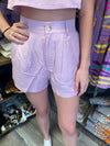 Mable Lavender Linen Shorts