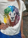 QOS Kids Rainbow Lion Tee