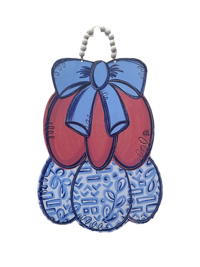 DK Designs Chinoiserie Pumpkin Door Hanger