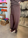 P. Cill Cocoa Side Binding Wide Leg Pants