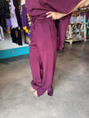 P. Cill Port Side Binding Wide Leg Pants
