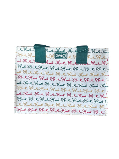 Swig Christmas Bows Large Reusable Gift Bag