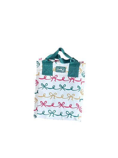 Swig Christmas Bows Reusable Mini Gift Bag