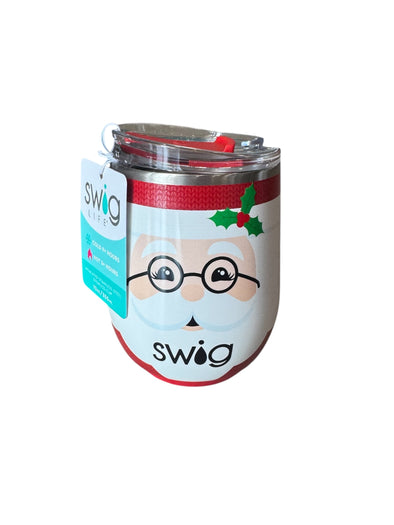 Swig Mr. Clause 12 oz Stemless Wine Cup