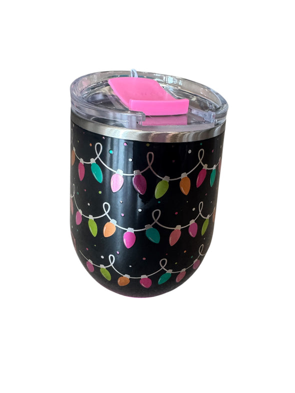 Swig Tacky Lights 12 oz Stemless Wine Cup
