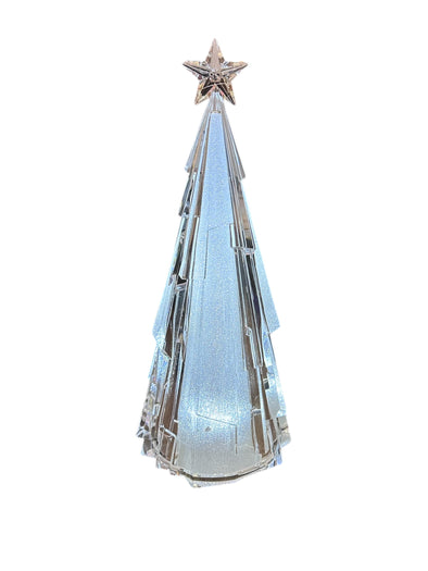 180 Degree Small Faceted Lit Tree